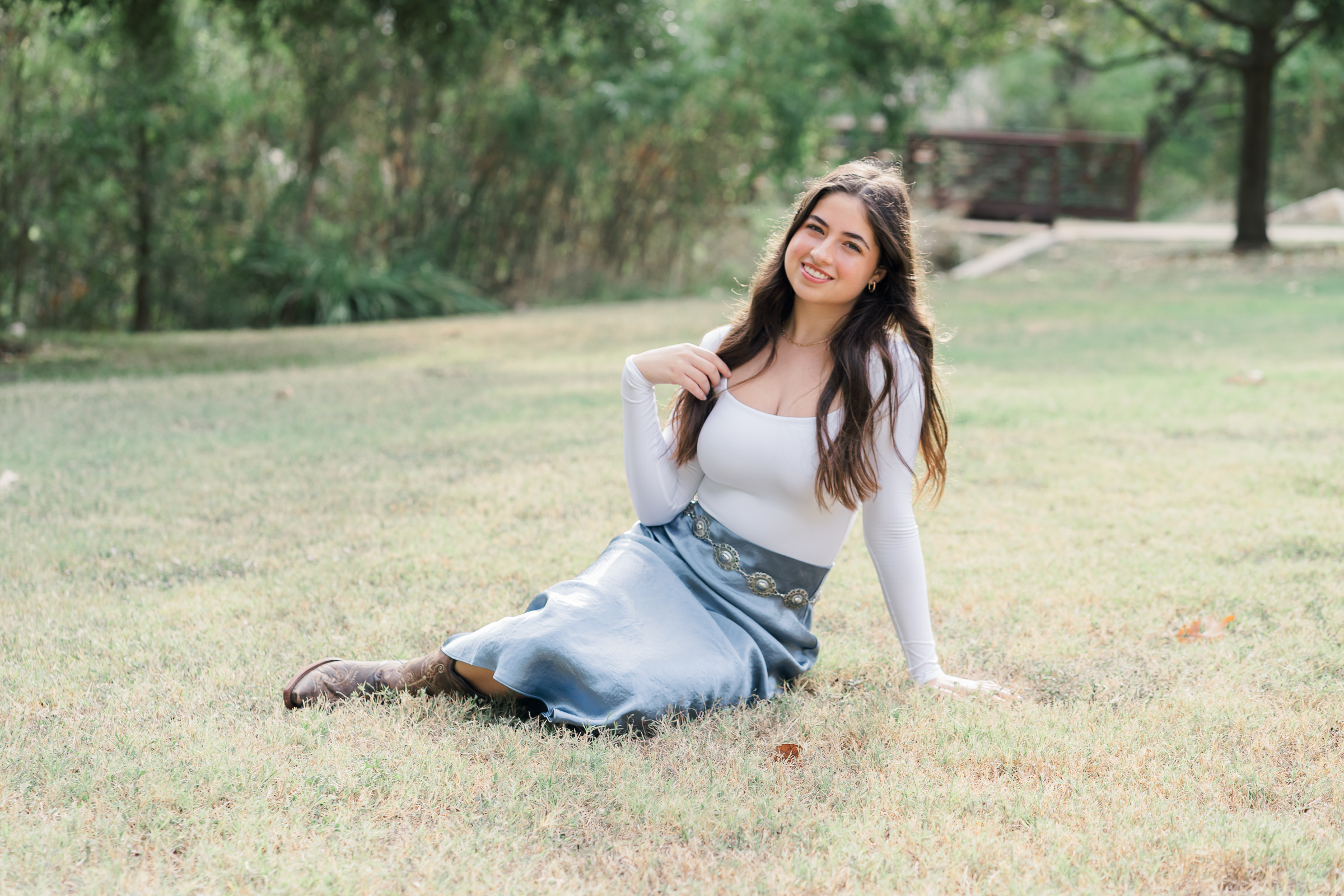 Senior Photos with senior girl at Katherine Fleischer Park | Austin Family Photographer
